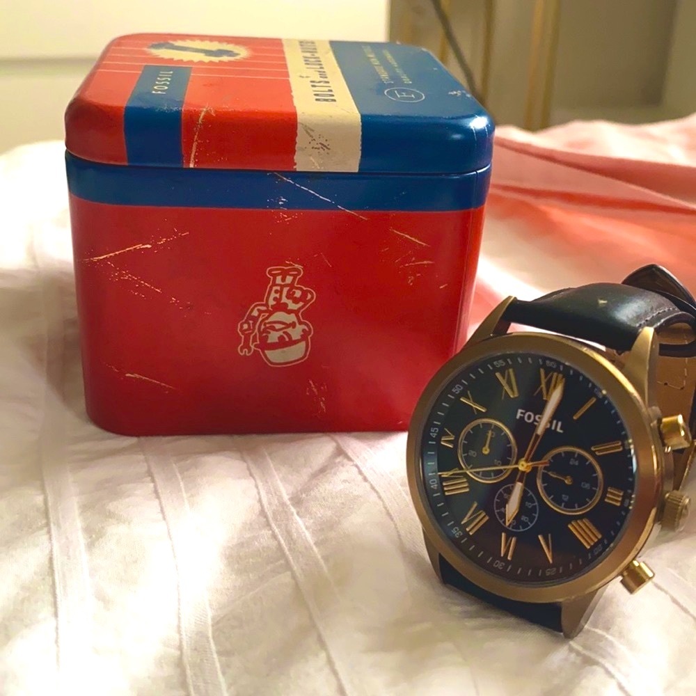 Fossil Leather Band Watch BQ2192